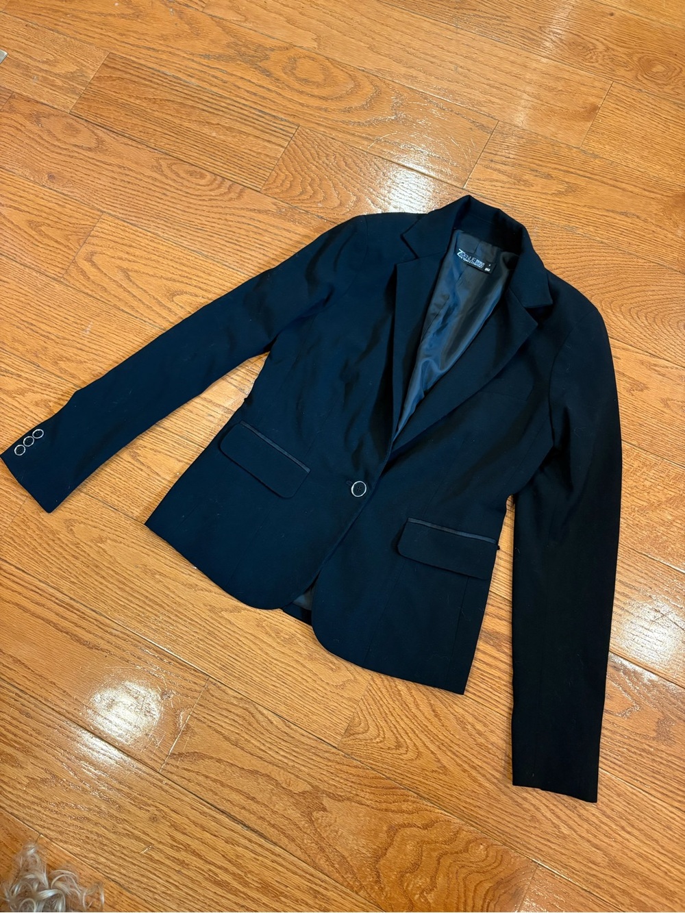 Black Fitted Blazer 7th Avenue NY&Co Work Office Career Interview Business - 0